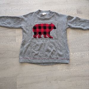🇨🇦Corton Country by Parkhurst Sweater with Red Plaid Bear🇨🇦